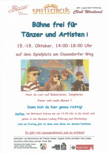 Plakat Zirkuswoche Herbstferien 201812102018